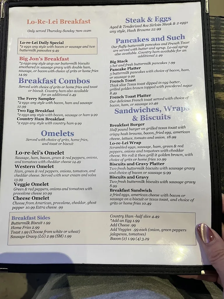 Menu_Lo-re-Lei Pub & Grill._Sneads Ferry, NC_image_old_1