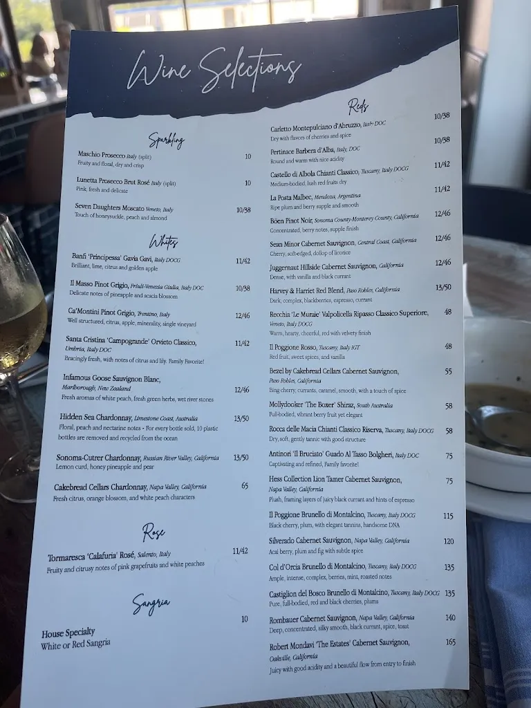 Menu_Spiaggia Ristobar_Sneads Ferry, NC_image_old_1
