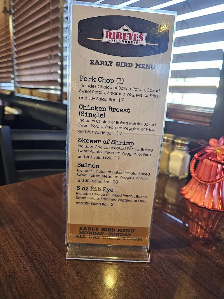 Menu_Ribeyes Steakhouse- Tarboro_Tarboro, NC_image_old_2