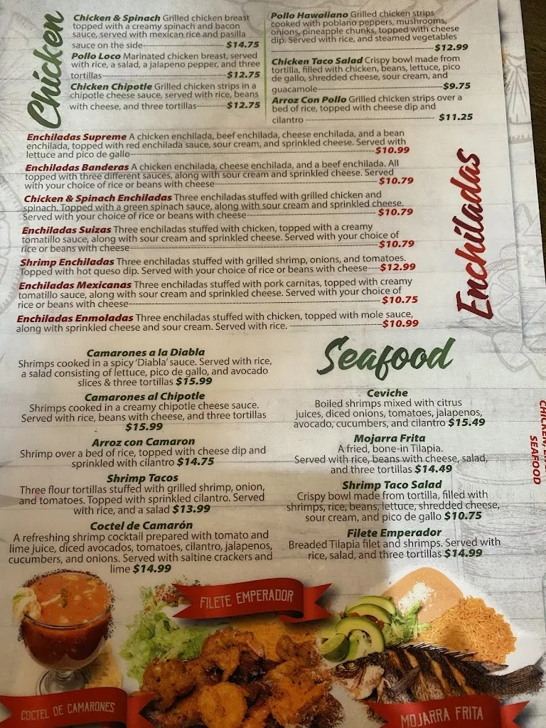 Menu_El Patron Mexican Style Food- Tarboro_Tarboro, NC_image_old_1