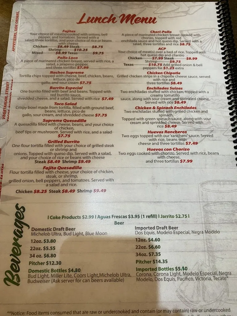 Menu_El Patron Mexican Style Food- Tarboro_Tarboro, NC_image_old_3