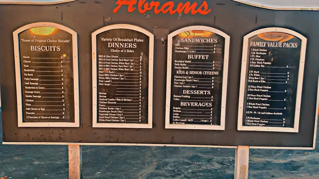Menu_Abrams Bar-B-Q of Tarboro_Tarboro, NC_image_old_1