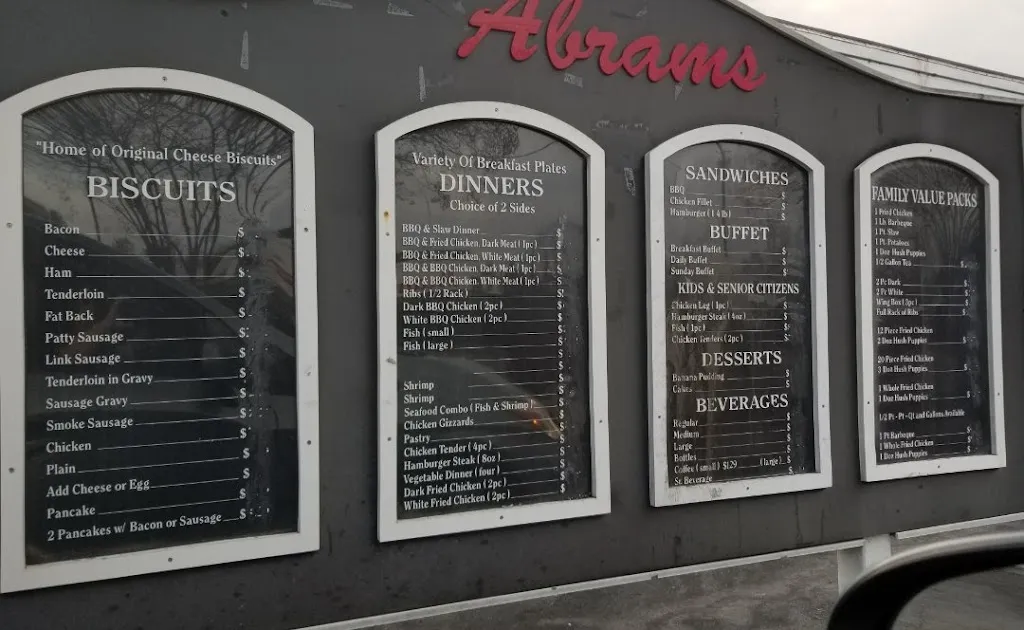 Menu_Abrams Bar-B-Q of Tarboro_Tarboro, NC_image_old_2