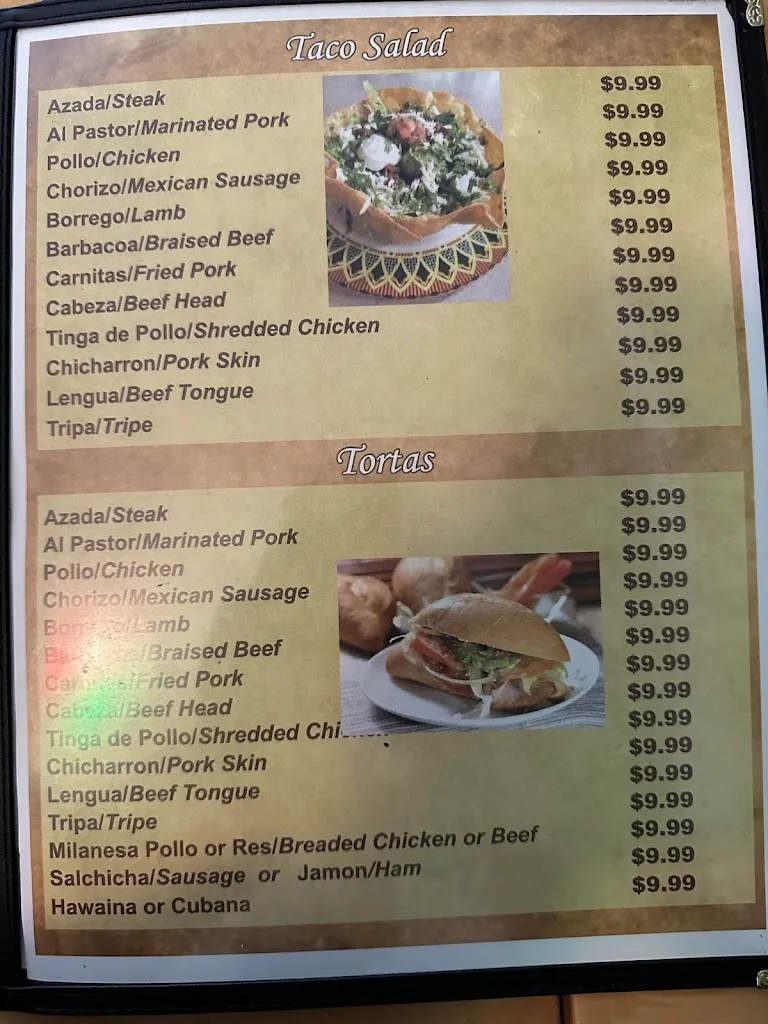Menu_Taqueria Las Delicias_Tarboro, NC_image_old_2
