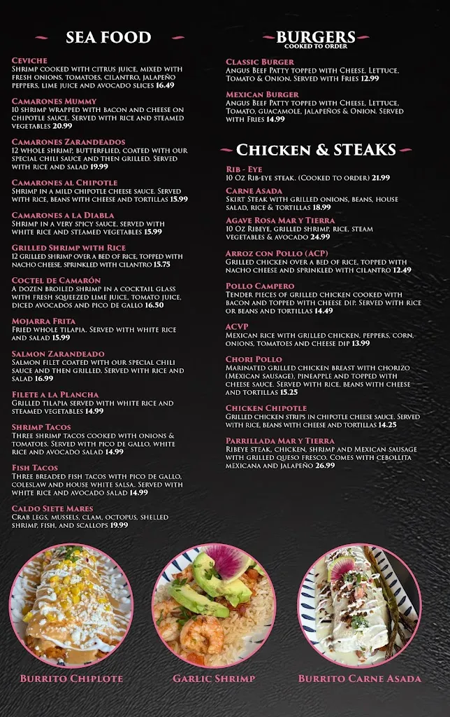 Menu_Agave Rosa Mexican Bar & Grill_Tarboro, NC_image_old_3