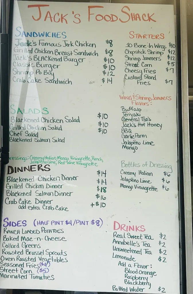 Menu_Jack's Food Shack_Mt Airy, NC_image_old_2