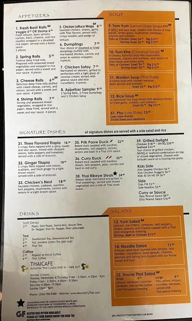 Menu_Thai Cafe_Mt Airy, NC_image_old_2