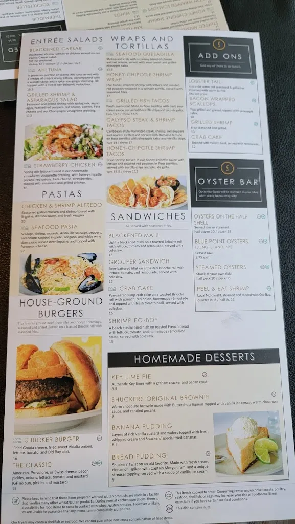Menu_Shuckers Oyster Bar & Grill_Wake Forest, NC_image_old_2