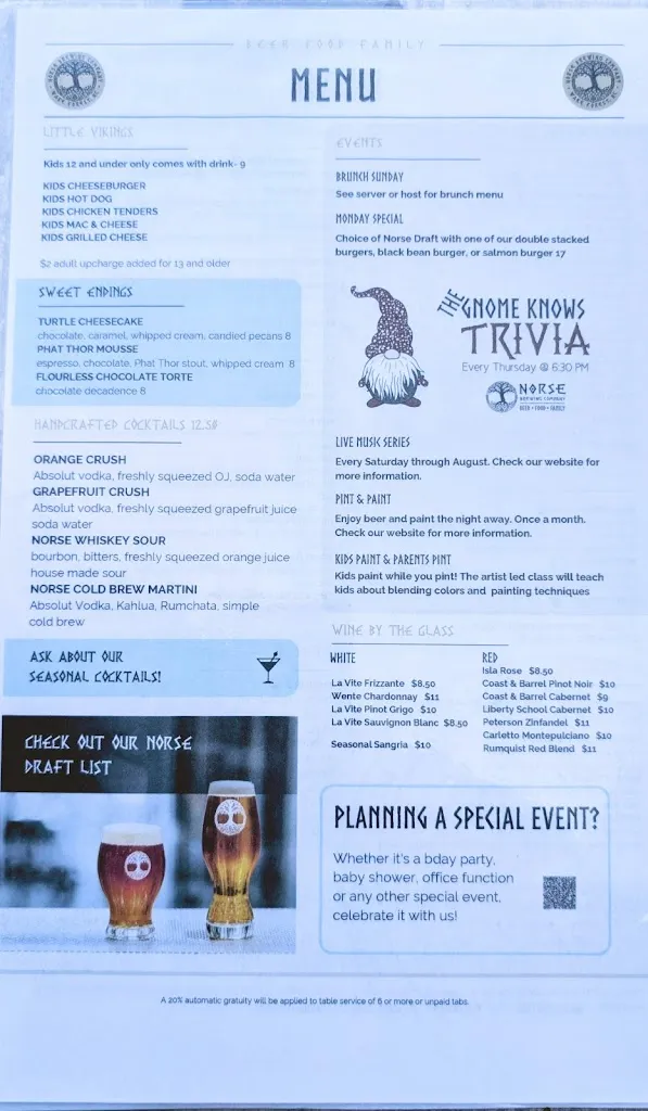 Norse Brewing Company restaurant in Wake Forest, NC