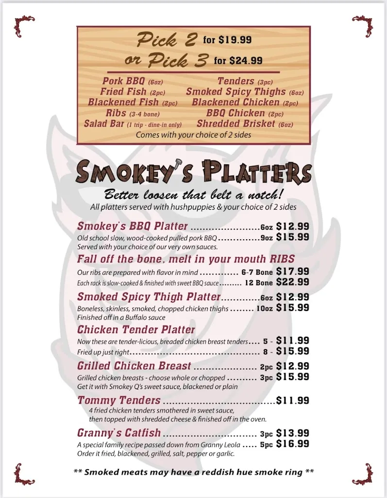 Menu_Smokey Que's_Marion, NC_image_old_2