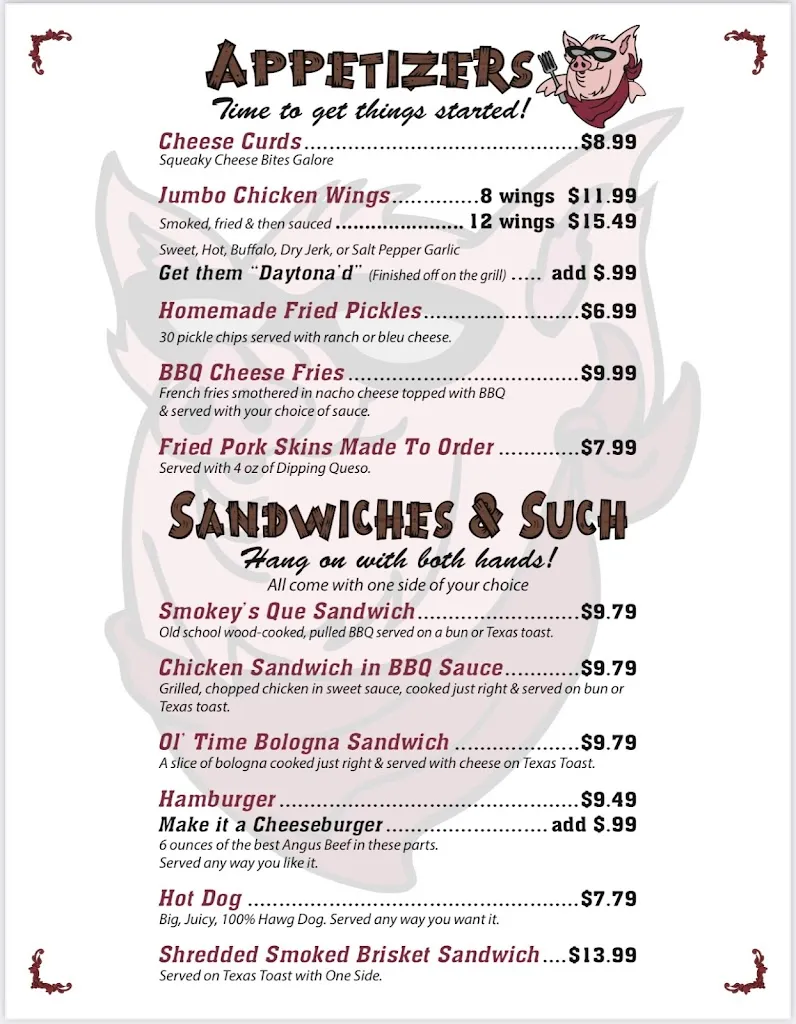 Menu_Smokey Que's_Marion, NC_image_old_3