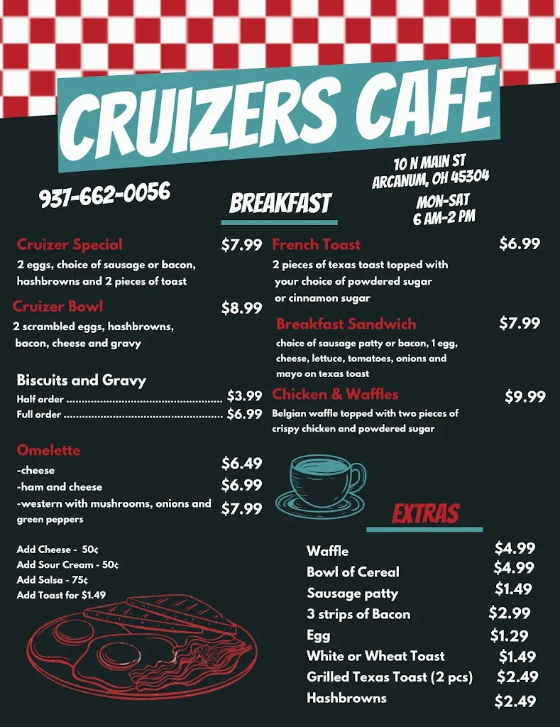Menu_Cruizers Cafe_Arcanum, OH_image_old_1