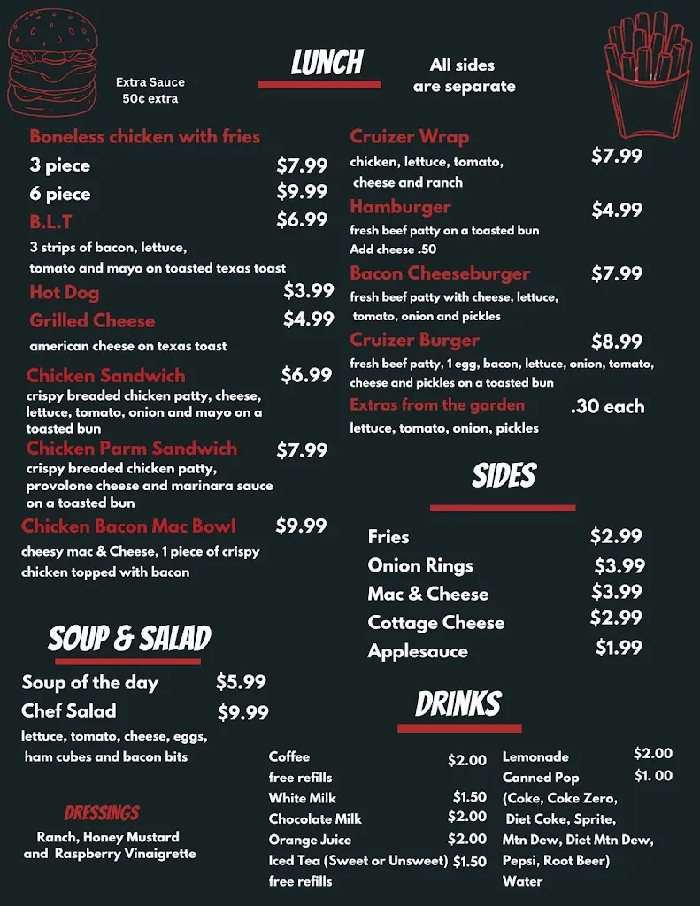 Menu_Cruizers Cafe_Arcanum, OH_image_old_2