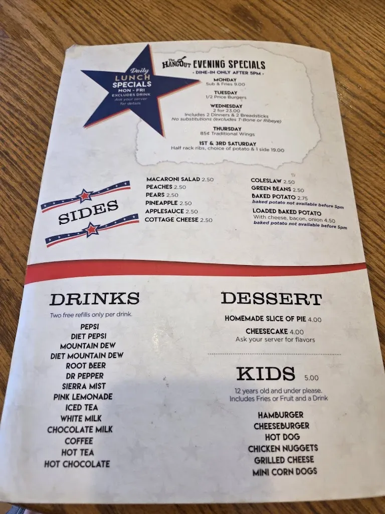 Menu_Hangout_Danville, OH_image_old_3