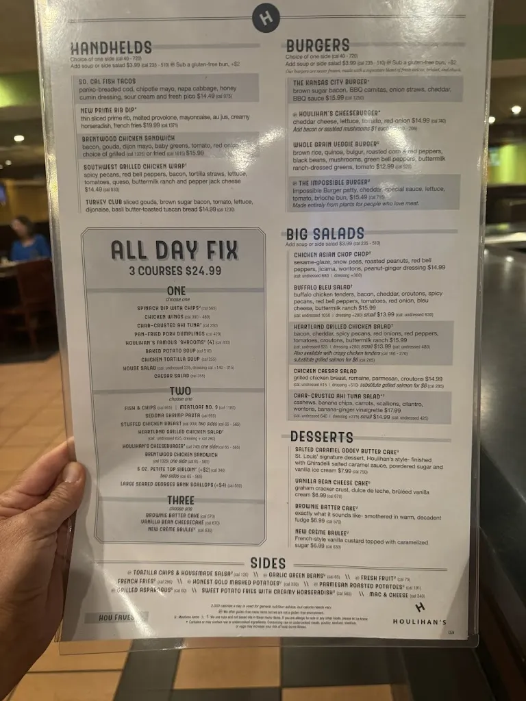 Menu_Houlihan's_Westlake, OH_image_old_2