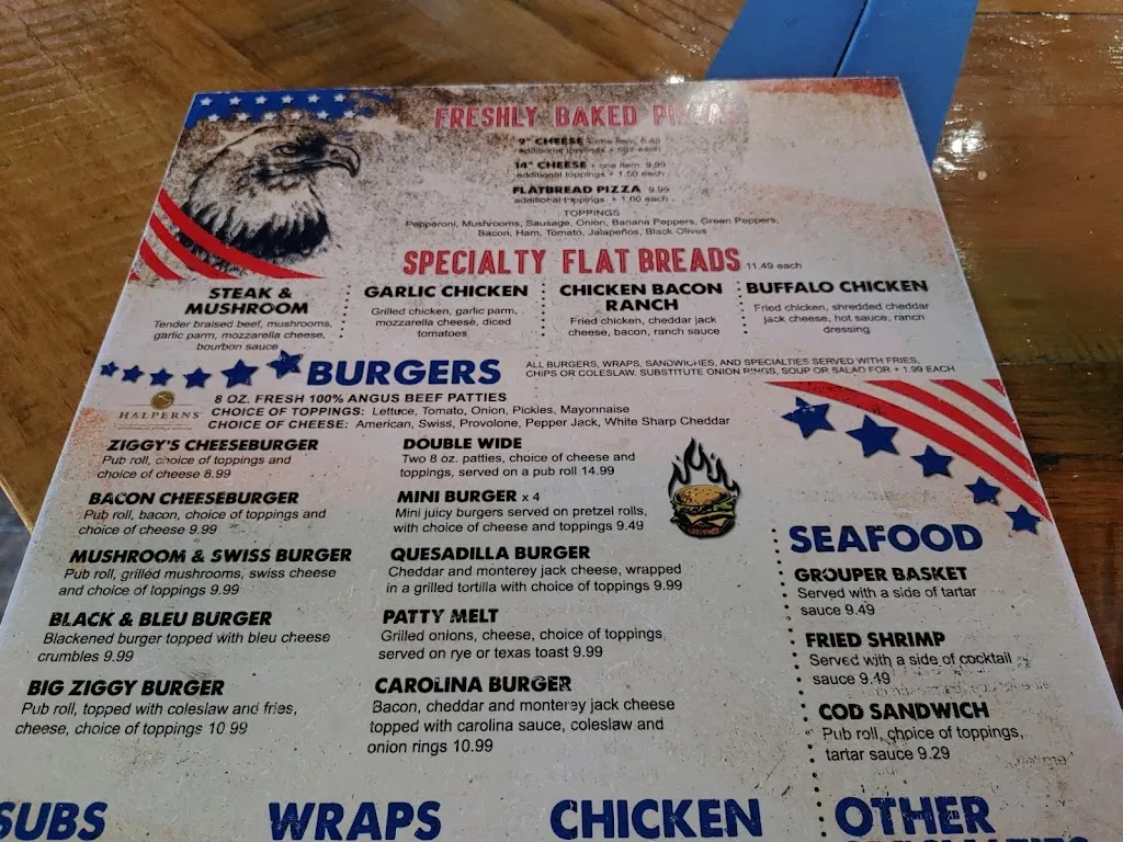 Menu_Ziggy's Bar & Grill, Inc._Pataskala, OH_image_old_3