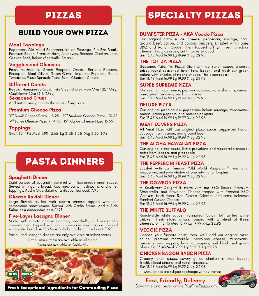 Menu_Plus 1 Pizza_Caldwell, OH_image_old_2