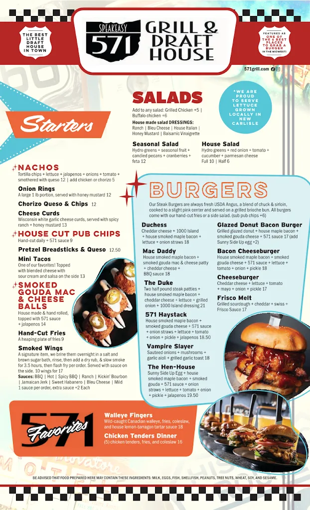 Menu_571 Grill & Draft House_New Carlisle, OH_image_old_2