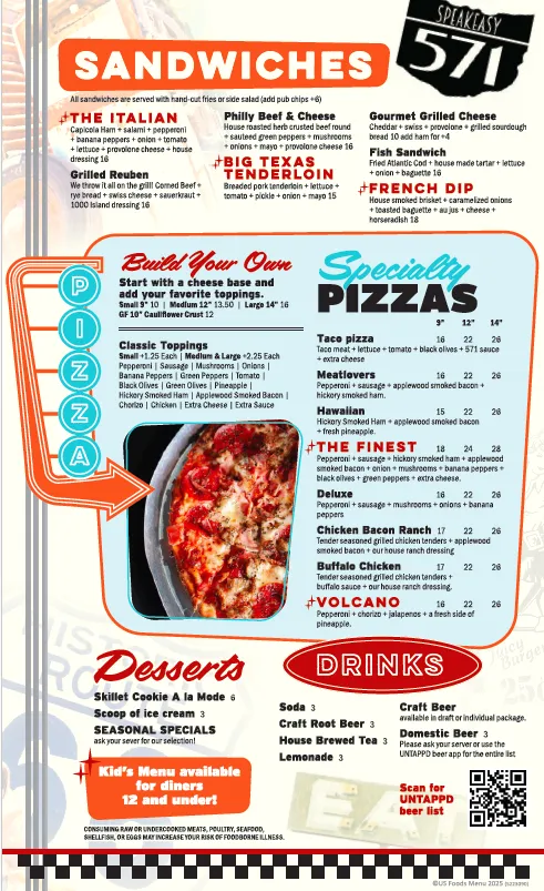 Menu_571 Grill & Draft House_New Carlisle, OH_image_old_3