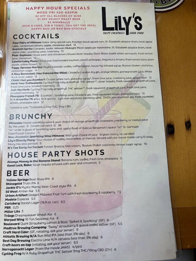 Menu_Lily's Dayton_Dayton, OH_image_old_2