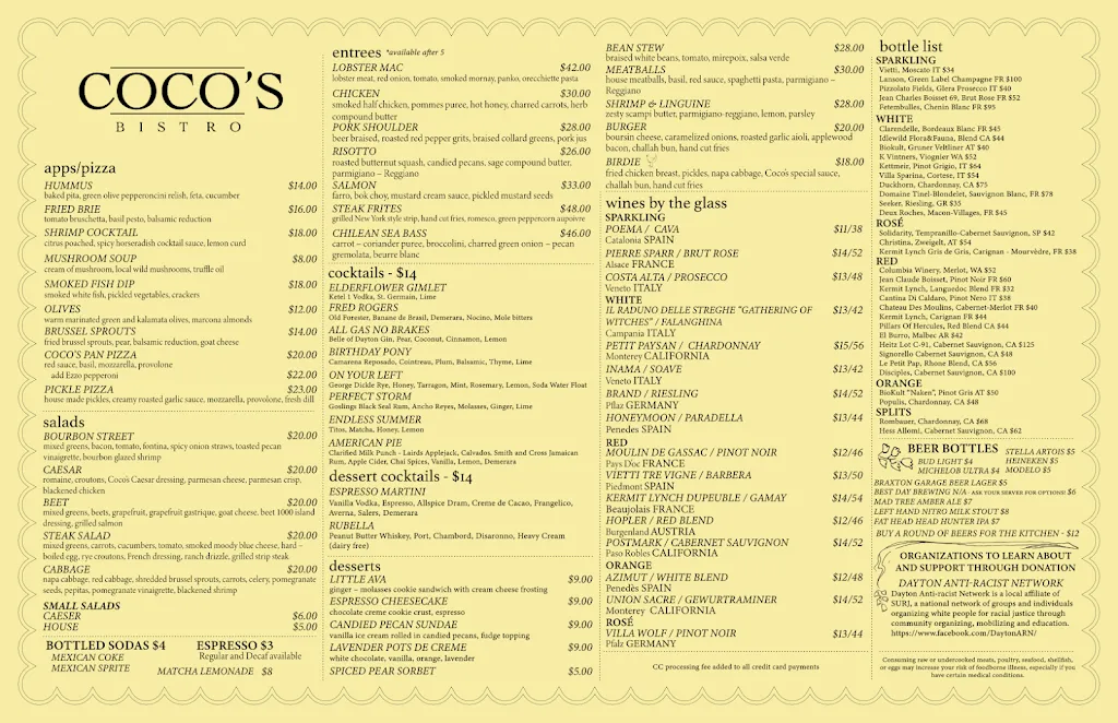 Menu_Coco's Bistro_Dayton, OH_image_old_1