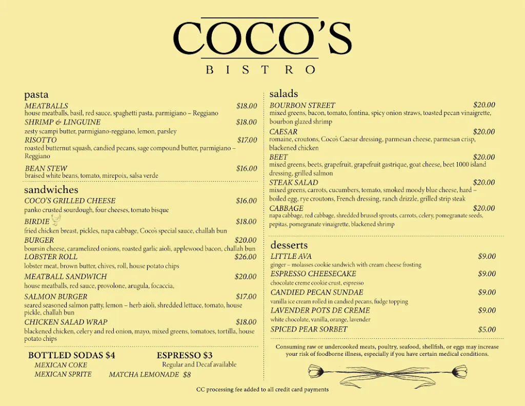 Menu_Coco's Bistro_Dayton, OH_image_old_3