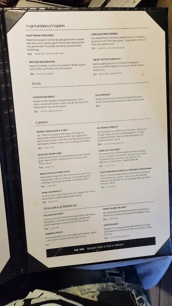 Menu_Salar Restaurant and Lounge_Dayton, OH_image_old_2