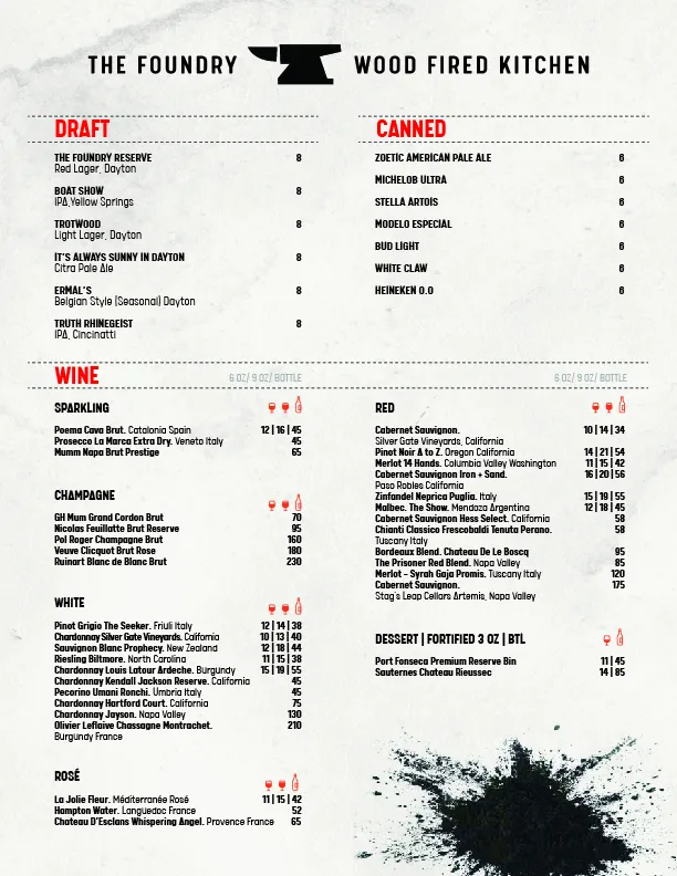Menu_The Foundry_Dayton, OH_image_old_2