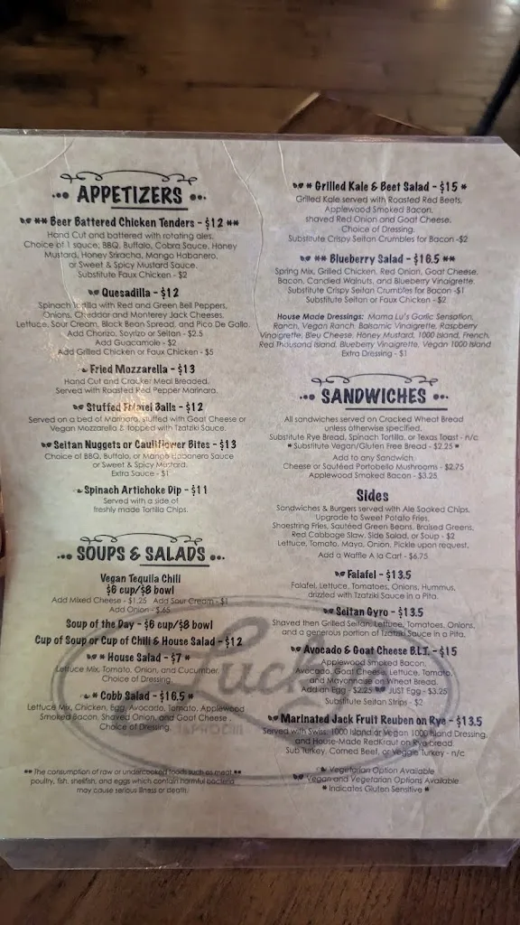 Menu_Lucky's Taproom & Eatery_Dayton, OH_image_old_2