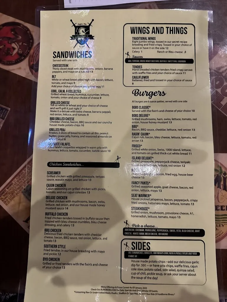 Menu_Blind Bob's_Dayton, OH_image_old_1