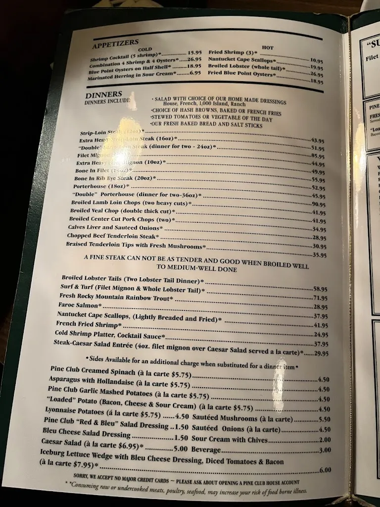 Menu_Pine Club_Dayton, OH_image_old_1