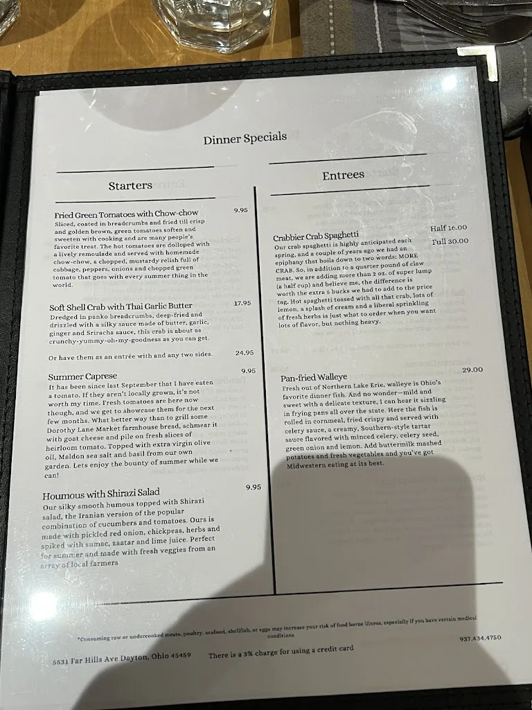 Menu_Meadowlark Restaurant_Dayton, OH_image_old_2