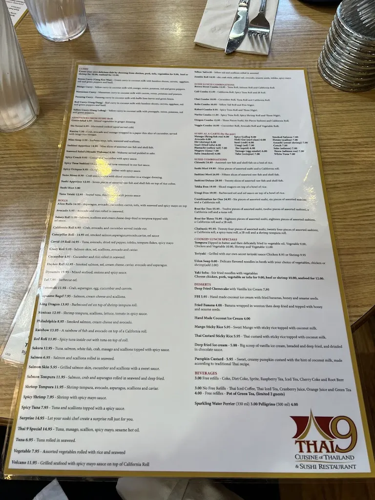 Menu_Thai 9_Dayton, OH_image_old_2
