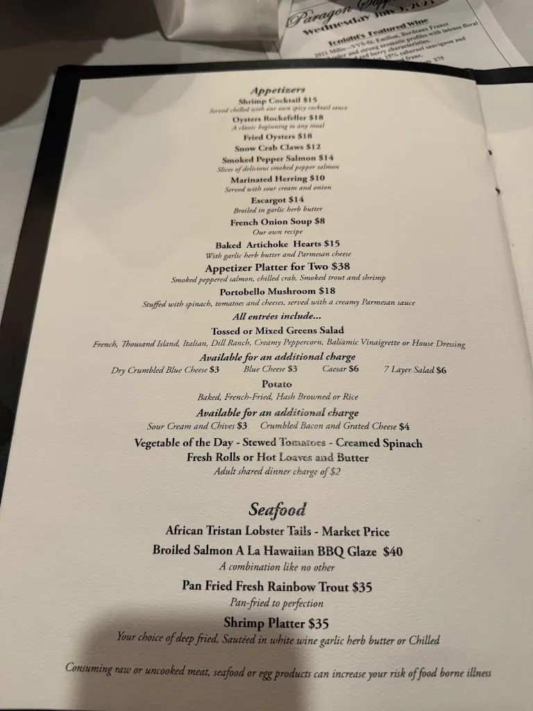 The Paragon Supper Club_Dayton, OH_menu_imagen_2
