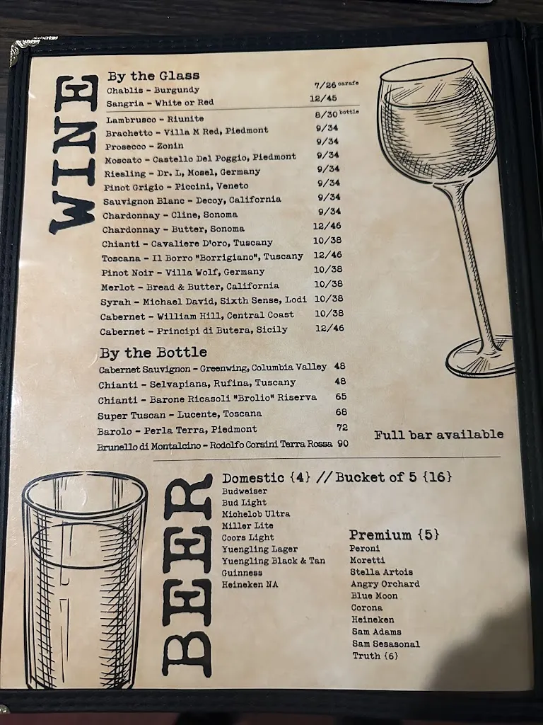 Menu_Jimmy's Italian Cuisine & Bar_Dayton, OH_image_old_1