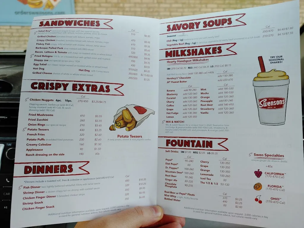 Menu_Swensons Drive-In_Cincinnati, OH_image_old_2