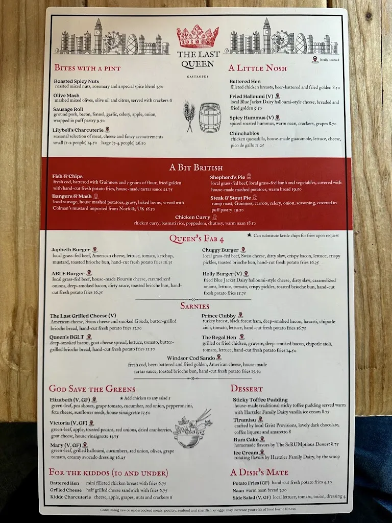 Menu_The Last Queen_Enon, OH_image_old_3