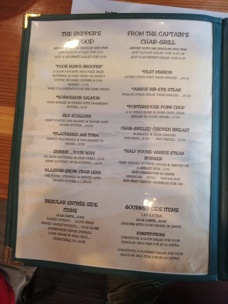 Menu_The Dock Food and Spirits_Enon, OH_image_old_3