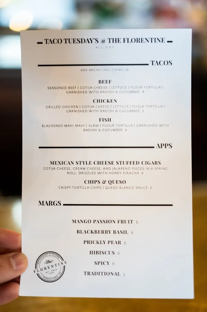Menu_The Florentine Restaurant_Germantown, OH_image_old_3