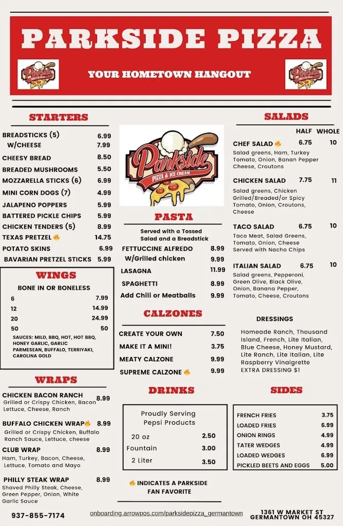 Menu_Parkside Pizza and Ice Cream_Germantown, OH_image_old_2