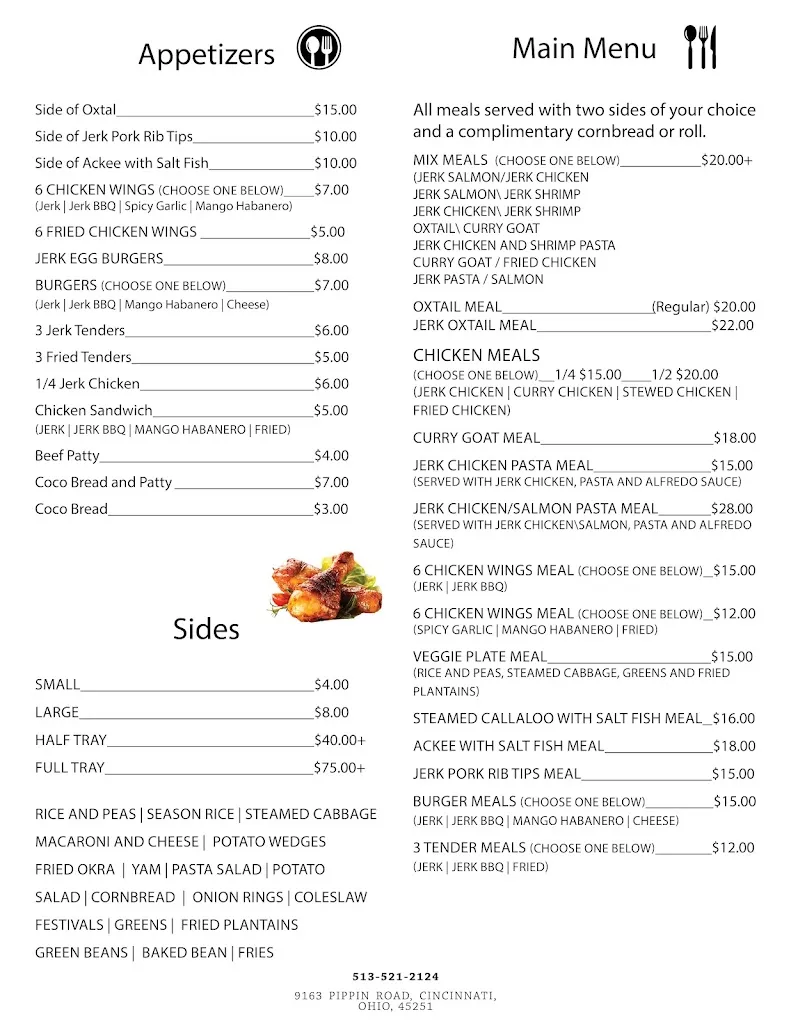 Menu_Gee's Caribbean Style_Cincinnati, OH_image_old_2
