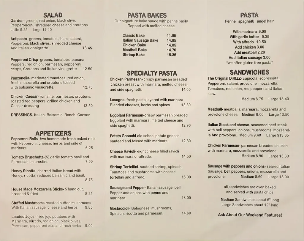 Menu_Maisanos Little Italian Kitchen_North Canton, OH_image_old_3