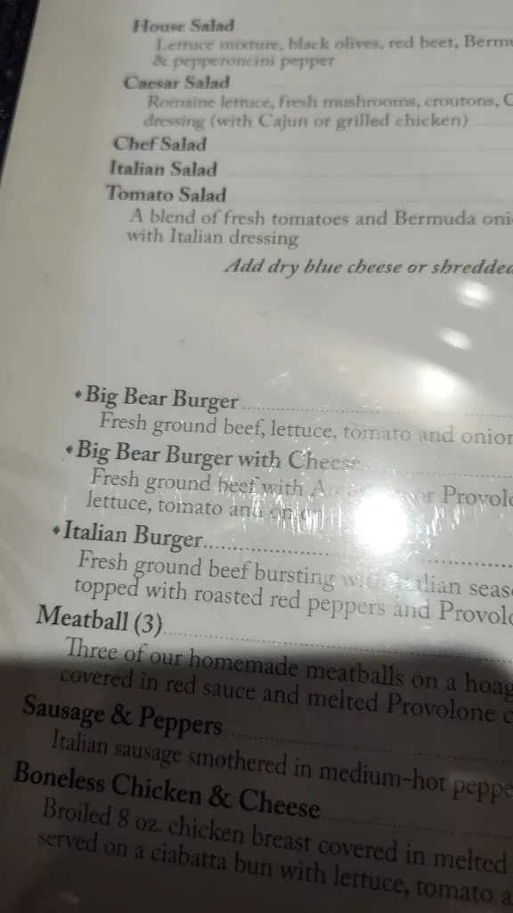 Menu_Papa Bear's Italian Restaurant The Pizza Oven_North Canton, OH_image_old_3