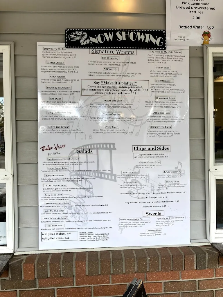 Menu_Thatsa Wrapp Shack_North Canton, OH_image_old_2