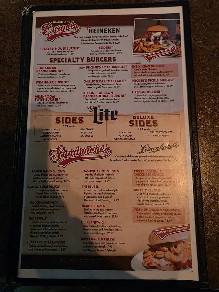 Menu_Puckers Sports Pub & Grille_North Canton, OH_image_old_3