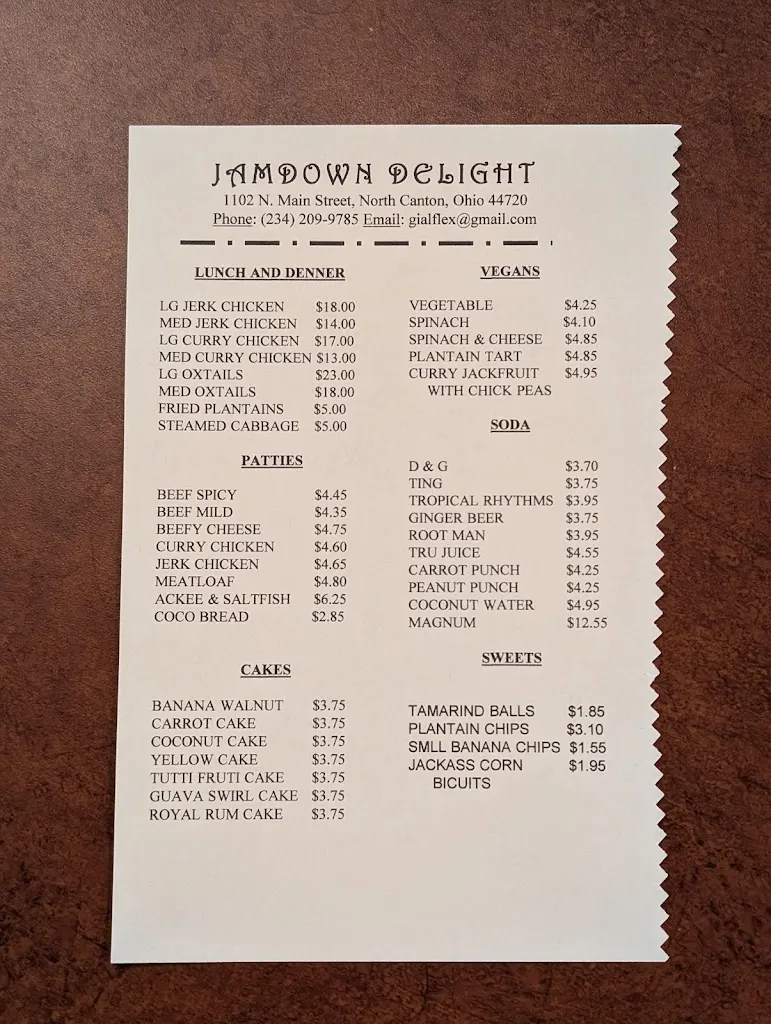 Menu_Jamdown Delight_North Canton, OH_image_old_1