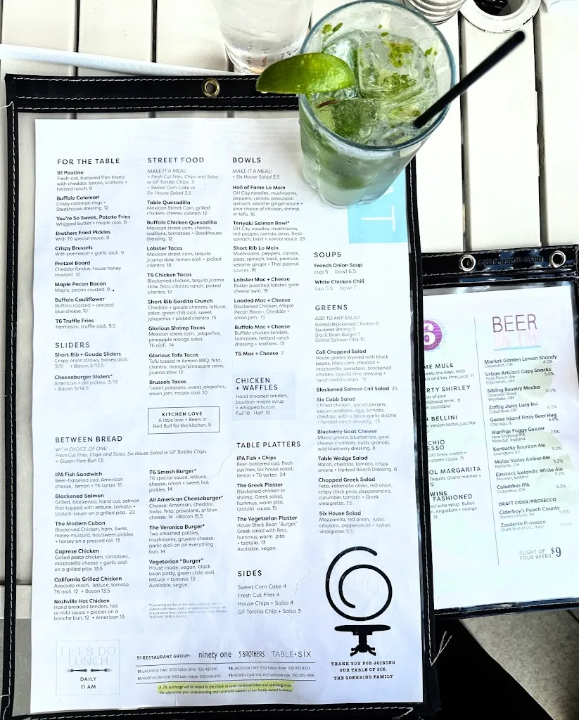 Menu_Table Six Kitchen + Bar_North Canton, OH_image_old_1