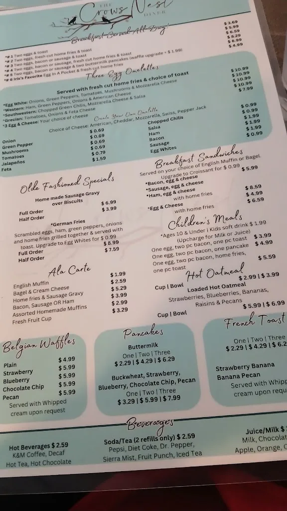 Menu_The Crows Nest Diner_North Canton, OH_image_old_1