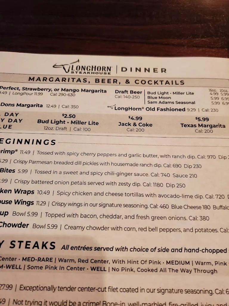 Menu_LongHorn Steakhouse_North Canton, OH_image_old_1