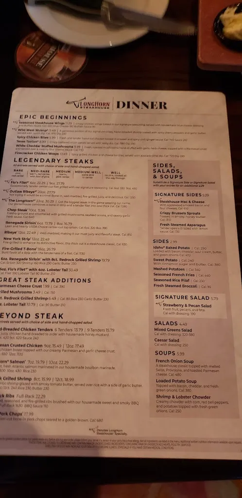 Menu_LongHorn Steakhouse_North Canton, OH_image_old_2